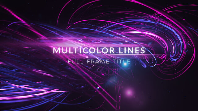 Abstract Multicolor Lines Full Frame Title