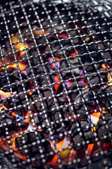 Obraz premium 焼肉の炭火