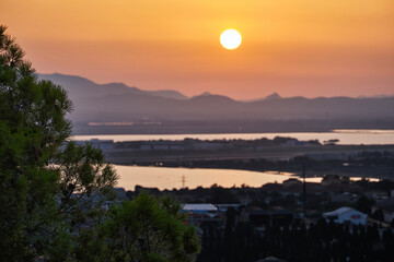 Cagliari city, view from San Michele Castle, Sardinia, Italy