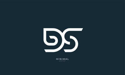 alphabet letter icon logo DS