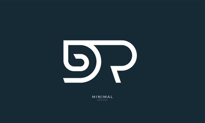 alphabet letter icon logo DR