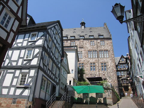 Marburg Hirschberg und Rathaus