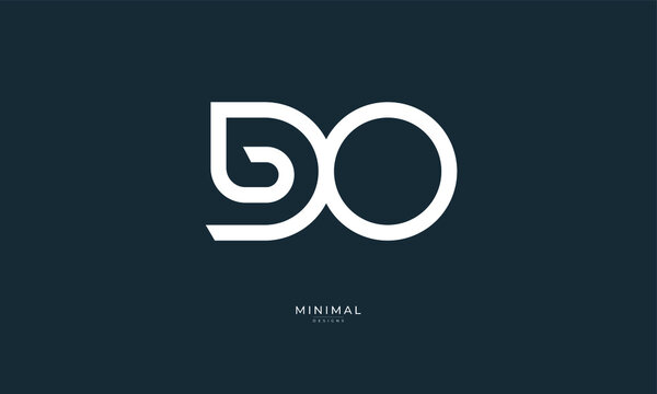 alphabet letter icon logo DO
