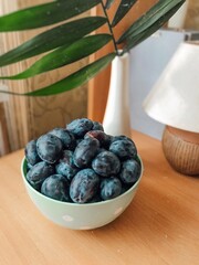 bowl of plums