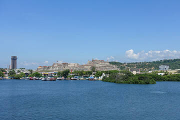 Fototapeta premium Historic San Felipe de Barajas castle is one of the main attractions in Cartagena, Colombia