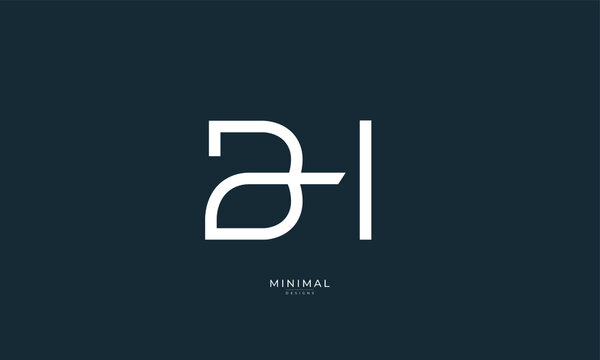 alphabet letter icon logo BH