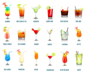 Foto op Plexiglas set of cocktails © mollicart