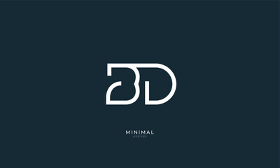 alphabet letter icon logo BD