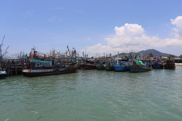 Fototapeta na wymiar Fishing port in Thailand