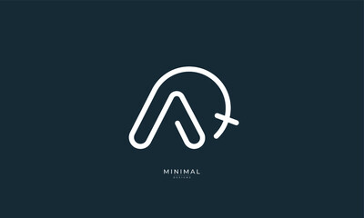 alphabet letter icon logo AQ