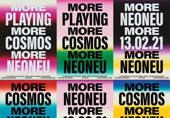 Gradient Screenprint Poster Layout