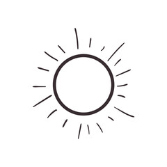 sun line style icon vector design