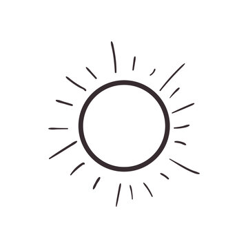 sun line style icon vector design