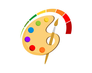 Color palette with speedometer surrounding