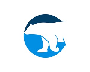 Circle shape with bear inside