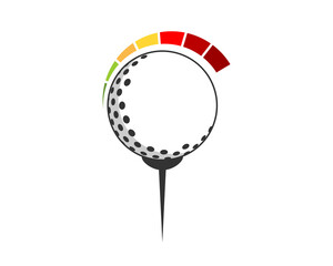 Golf ball with speedometer surrounding