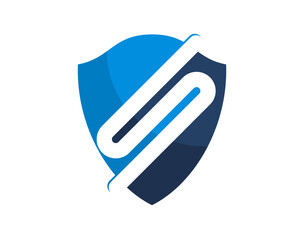 S letter in the shield