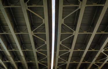 Bottom view of the bridge after repair