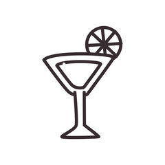 margarita cocktail line style icon vector design