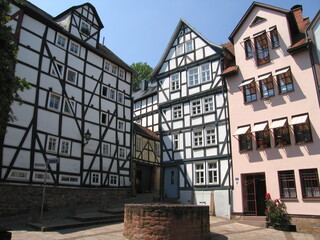 Marburg Fachwerkhäuser Oberer Markt Schlosssteig