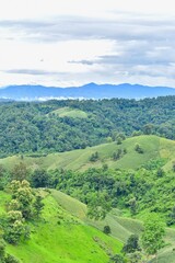 Green Mountains in Doi Phu Kha National Park, Nan, Thailand