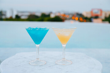 Cocktail on swimming pool