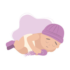 World prematurity day. 17 November.  Little Newborn Baby Inside Neonatal Clinic Treatment and Care Concept. Flat vector illustration