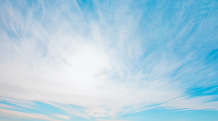 Blue sky and white clouds background
