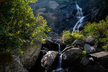 waterfall in the mountains