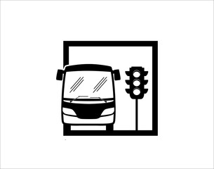 Bus, travel bus logo template