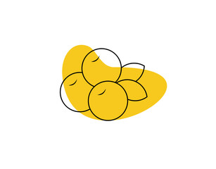 grape flat icon on white background in vector illustration