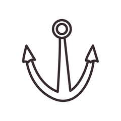 anchor line style icon vector design