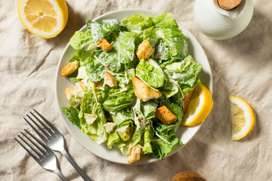 Homemade Healthy Romaine Caesar Salad