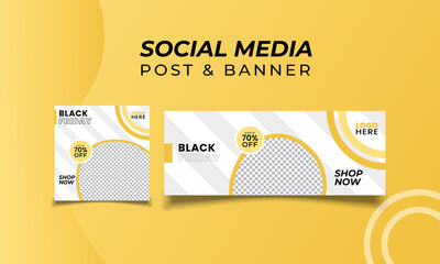 Black Friday Social Media Post and Banner Design Template 