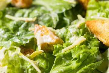 Homemade Healthy Romaine Caesar Salad