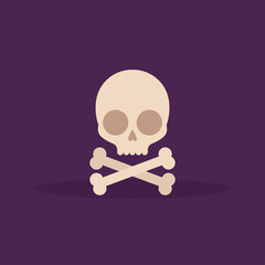 Scary skull icon. Halloween season icon - Vector
