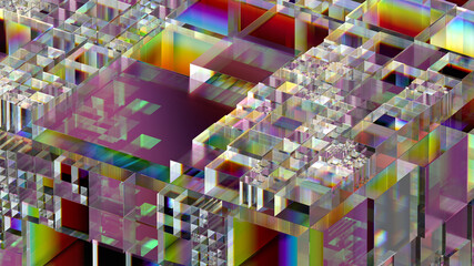 Abstract background of squares