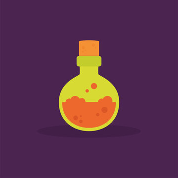 Poison bottle icon. Halloween season icon - Vector