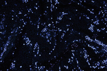 Blue sequins. Brilliant new year background.