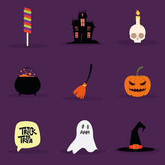 Set of halloween icons. Halloween season - VEctor