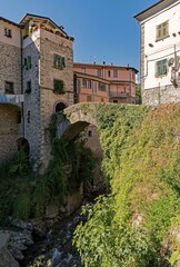 Fototapeta na wymiar Altstadt von Bagnone in der Toskana in Italien 