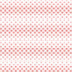 Pink dotted pattern on white background. Pink polka dots from large to small on white background. Decorative wallpaper template. Vector retro slyle.