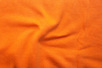 close-up on orange cotton fabric  cloth 