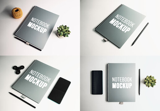 4 Notebook Mockups