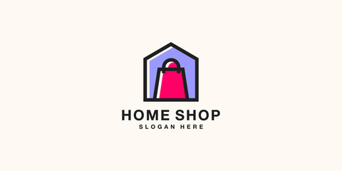 home shop logo vector design