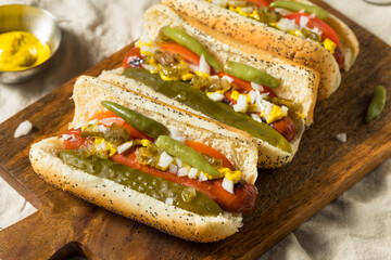 Homemade Chicago Style Hot Dogs
