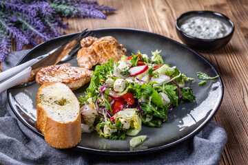 Healthy lunch menu.