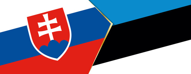 Slovakia and Estonia flags, two vector flags.