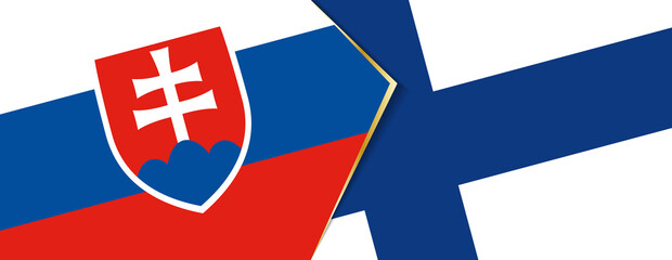 Slovakia and Finland flags, two vector flags.