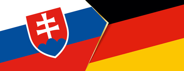Slovakia and Germany flags, two vector flags.